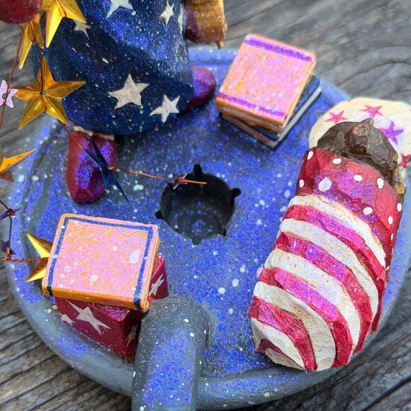 Pam Schifferl Midwest Cannon Falls Sandman Enchanted Winter's Eve Candle Holder - Picture 5 of 10